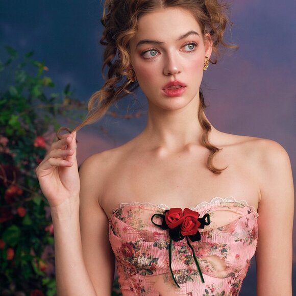 NWT Lacemade Rose Sous La Lune Corset Dress - Picture 3 of 17